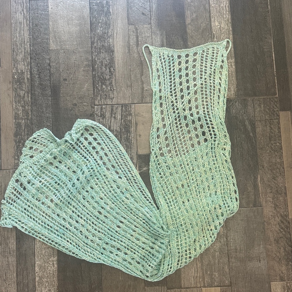 Mint Green Crochet Cover-Up